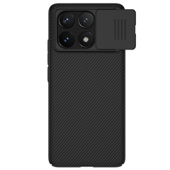 Чехол черного цвета для Xiaomi Poco X6 Pro 5G и Redmi K70E от Nillkin, серия CamShield Case с защитной шторкой для задней камеры