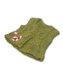 Вязаный жилет - Оливковый. Одежда для кукол, пупсов и мягких игрушек.