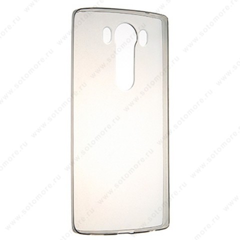 Накладка силиконовая ультра-тонкая для LG V10 черная (прозрачная)