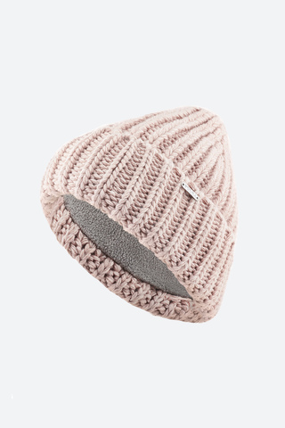Нежно-розовая шапка бини на флисе PULKA