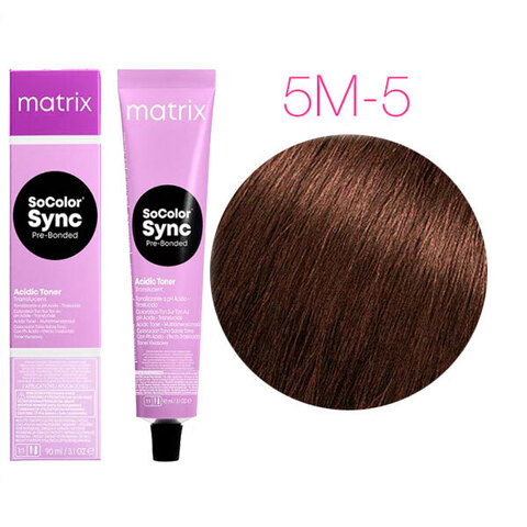 Matrix SoColor Sync Pre-Bonded Acidic Toner 5M-5 (Брюнет мокка) - Кислотный тонер