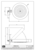 Gessi 66150#149 Настенный душ с защитой от известняка и регулируемой насадкой
