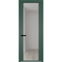 Алюминиевая дверь 2AGP зелёный воск остеклённая
