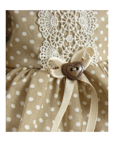 Платье хлопок с кружевом - Детали. Одежда для кукол, пупсов и мягких игрушек.