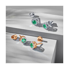 sergi-gvozdiki-kruglye-iz-zolota-585-proby-s-brilliantami-i-izumrudami
