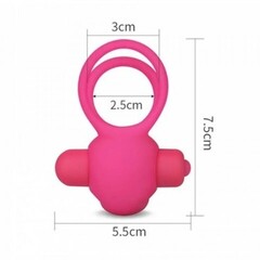 Эрекционное виброкольцо Power DUO clit cockring (розовый)