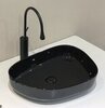 BelBagno BB1435-NERO  Раковина керамическая накладная, чёрная 550x400x140