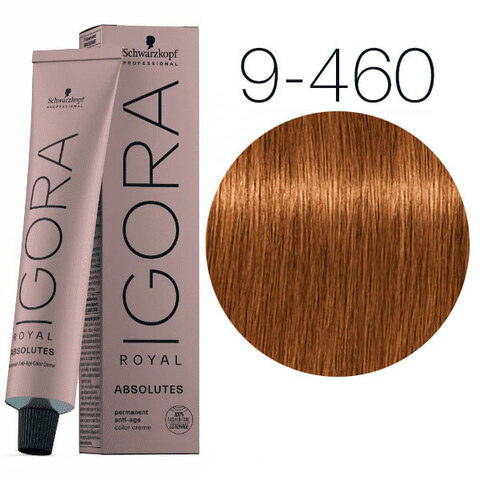 Schwarzkopf Igora Absolutes 9-460 (Блондин бежевый шоколадный натуральный) - Стойкая крем-краска для окрашивания зрелых волос