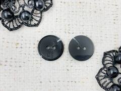 Пуговицы, d 1,5 см, 2 прокола, чёрный