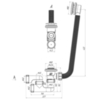 Cersanit 64286 Сифон для ванны PRIME универсальный клик-клак