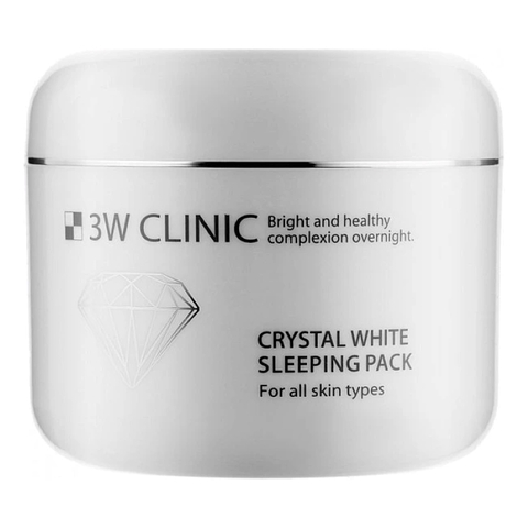 3W Clinic Crystal White Sleeping Pack Маска для лица ночная осветляющая 100 мл