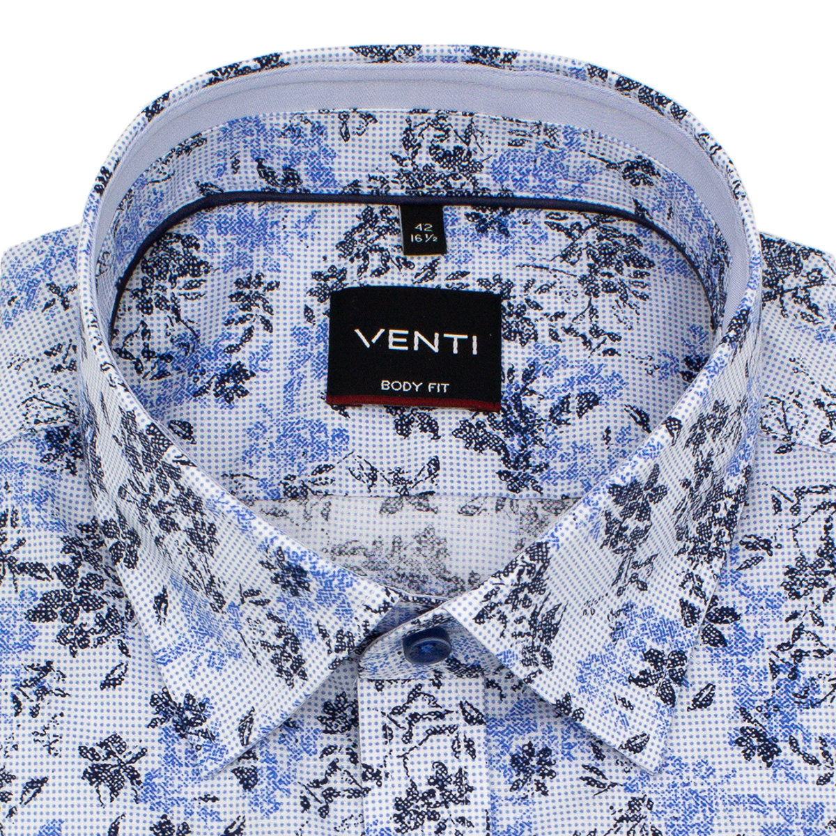 Рубашка  Venti Body Fit 103374200-100 с пиксельным рисунком
