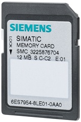 SIMATIC S7,  карта памяти для S7-1X00 CPU/SINAMICS, 3,3 В FLASH, 12 Мбайт, SIEMENS 6ES7954-8LE03-0AA0