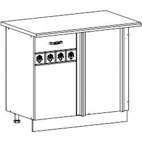 КЛАУДИ СТОЛ УГЛОВОЙ ПРЯМОЙ С ПОЛКОЙ ЛЕВЫЙ/ПРАВЫЙ БA40