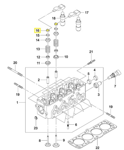 НАКОНЕЧНИК КЛАПАНА (ТАРЕЛКА РОКЕРА) NEXIA SOHC, LANOS, CHANCE 1,5 GM