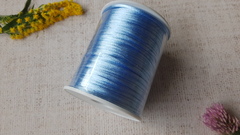 Шнур круглый атласный (для воздушных петель), 2 мм, голубой