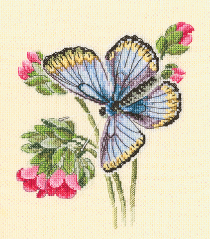 Коллекция:	Цветы / Бабочки¶Название по-английски:	Butterfly on the dainty flower¶Название по-русски: