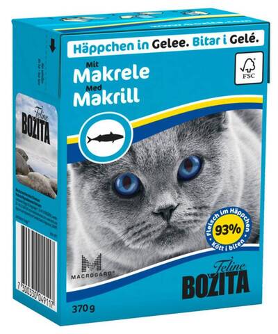 BOZITA Feline Makerel консервы для кошек (в желе со скумбрией) 370г