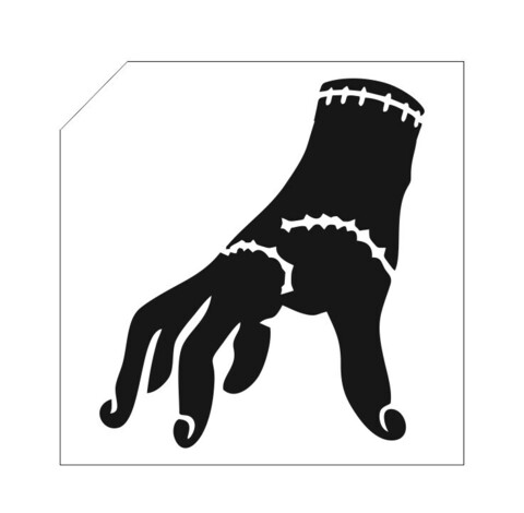 Трафарет для блеск-тату 6*6 уэнсдэй 772P