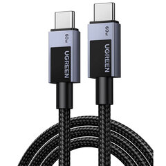 Кабель  UGREEN L524 (55776) USB-C to USB-C PD 3A Fast Charging Braided Date Cable, 3м, серый космос