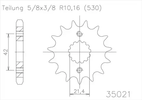 Звезда ведущая 50-35021 15