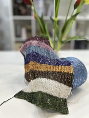 100% шелк с серебристыми пайетками  PAILLETTES SE 500м фиолетовое мулине (6)