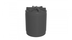 Ёмкость ЭВЛ 1000 л. черная с отводом Ирпласт 1000 л. вертикальный (1010x1010x1280см;черный) - арт.560855