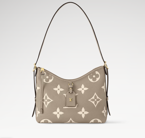 Сумка-хобо Louis Vuitton Carry All PM кремовая