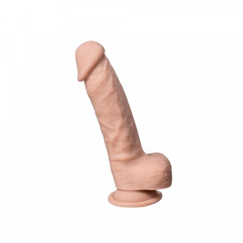 Реалистичный фаллоимитатор Real Skin Model 1 от SILEXD, бежевый, 21 см