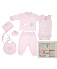 Набор одежды для детей FIMBABY 200074 от 0 до 6 мес  6 предметов (р.68 розовый цвет)