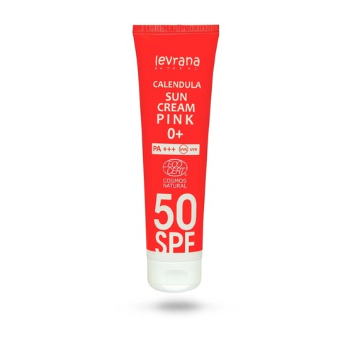 Солнцезащитный крем для лица и тела «Календула 50SPF PINK 0+» 100 мл (Levrana)