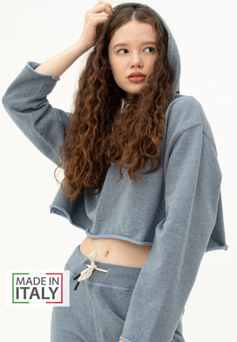 Худи Bowery NYC укороченное оверсайз Dusk