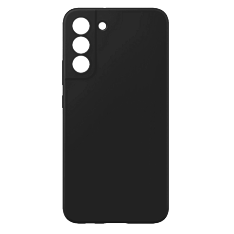 Силиконовый чехол Silicone Cover с защитой камеры для Samsung Galaxy S22 (Черный)