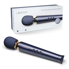 Cиний вибратор Le Wand Petite Rechargeable Vibrating Massager - 25 см. - 