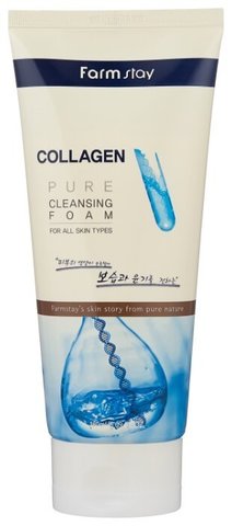 Пенка для умывания FarmStay Collagen Pure Cleansing Foam 180 мл.