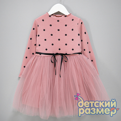 Платье (пояс, сетка, «горошек»)