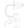 Lemark LM4641CE Дозатор для жидкого мыла бесконтактный (сенсорный), настенный, встраиваемый, длина излива 17 см, питание 240V/4xAA, резервуар для жидкого мыла 1 л, латунь/хром