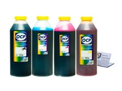 Комплект чернил OCP для картриджей HP 10/11 (HP K550, K5400 и др.) (OCP BKP 249, C/M/Y 126) 1000 gr x 4
