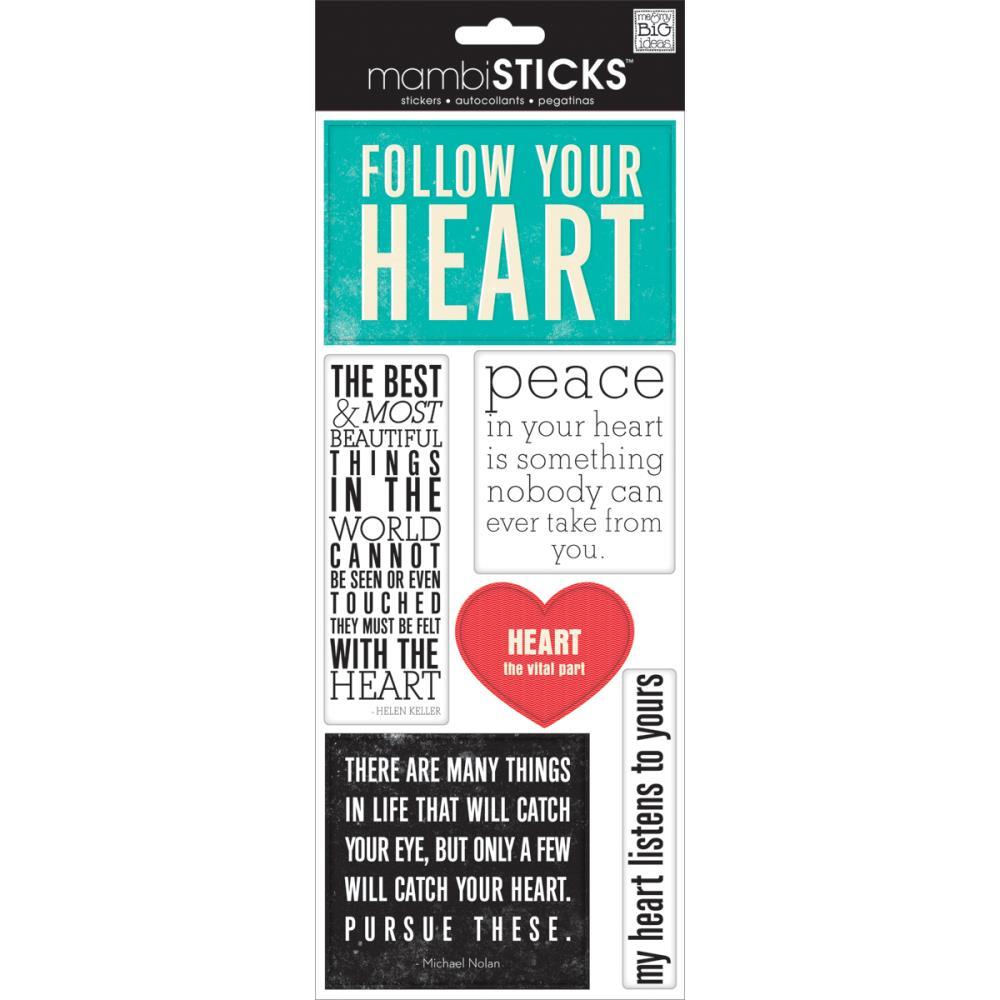 Стикеры mambi Specialty Stickers Follow Your Heart 13х30 см