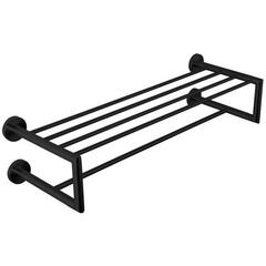 Полка для полотенец 655 мм нерж. сталь NIZA 16854.N чёрный