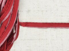 Кант сатиновый со стразами, ш. 1,5 см/кант 5 мм, тёмно-красный