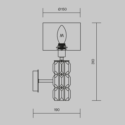Настенный светильник Maytoni Talento DIA008WL-01CH