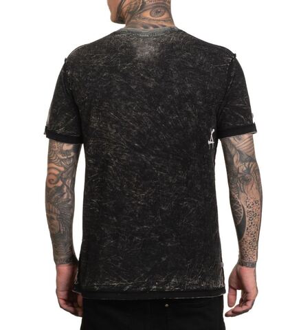 Affliction | Футболка двусторонняя мужская Wage Chaos Rev. Tee A27817 обратная сторона сзади