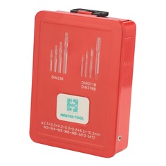 Набор метчиков машинных M3 -M12 HSSE-TiALN DIN371/376 (B/4-5P, + сверла) 14пр H-Tools 245051FHT