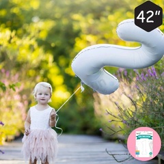 К 40''/102 см, Цифра, Сатин, Белый 