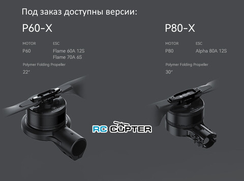 Набор ВМГ T-Motor P80-X KV100 (P80 II KV100 1шт + ESC Alpha 80A HV 1шт + мотормаунт)