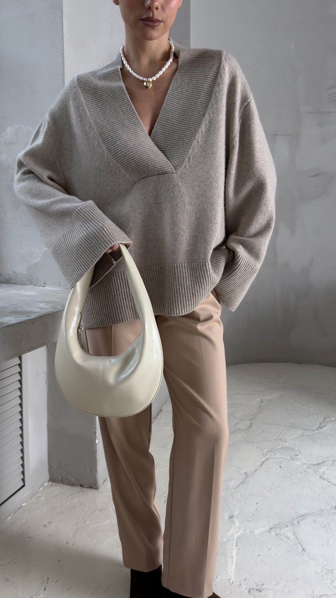 Нитка жемчуга с подвеской в виде сердца PREMIUM QUALITY