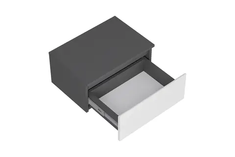 Тумба прикроватная Шарм графит / белый