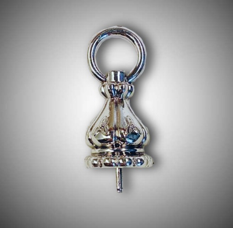 наконечник с кольцом, цвет серебро  пластик 4СМ*2СМ