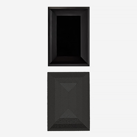 Кристалл Прямоугольник (Step Cut Fancy Stone), оттенок "Черный"/"Jet", 18*13мм